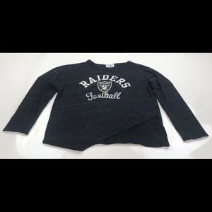 Touch Black “Raiders Football” Crewneck Sweatshirt